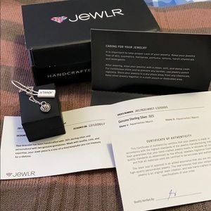 🎀JEWLR 925 sterling silver heart cage bracelet